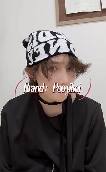Y2K Knitted Beanies Hat Men Women Graphic Vintage Cap Gothic Warm Knitted Hat Streetwear Trend Beanie