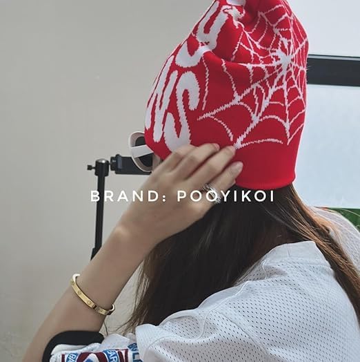 Y2K Knitted Beanies Hat Men Women Graphic Vintage Cap Gothic Warm Knitted Hat Streetwear Trend Beanie