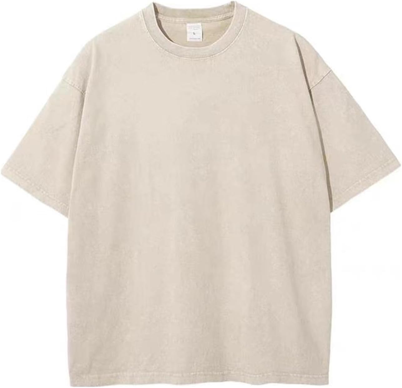 Arssm Men Oversized T Shirts Vintage Tee Loose Fit Short Sleeve Casual Streetwear Baggy Washed Unisex Tops