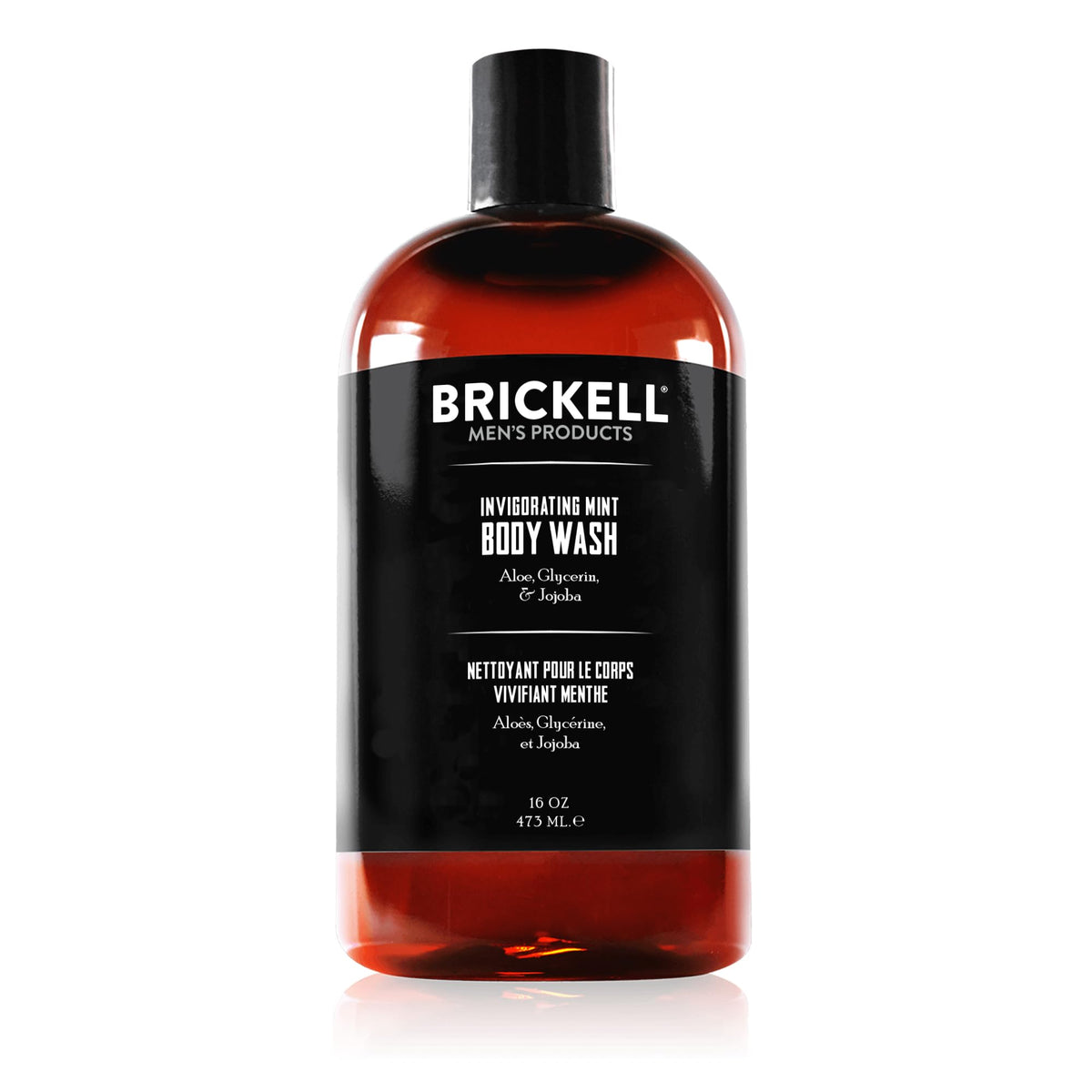 Brickell Men's Invigorating Body Wash for Men, Deep Cleaning Shower Gel with Aloe, Jojoba, and Vitamin E, Scented (Tropical Teakwood, 16 oz)