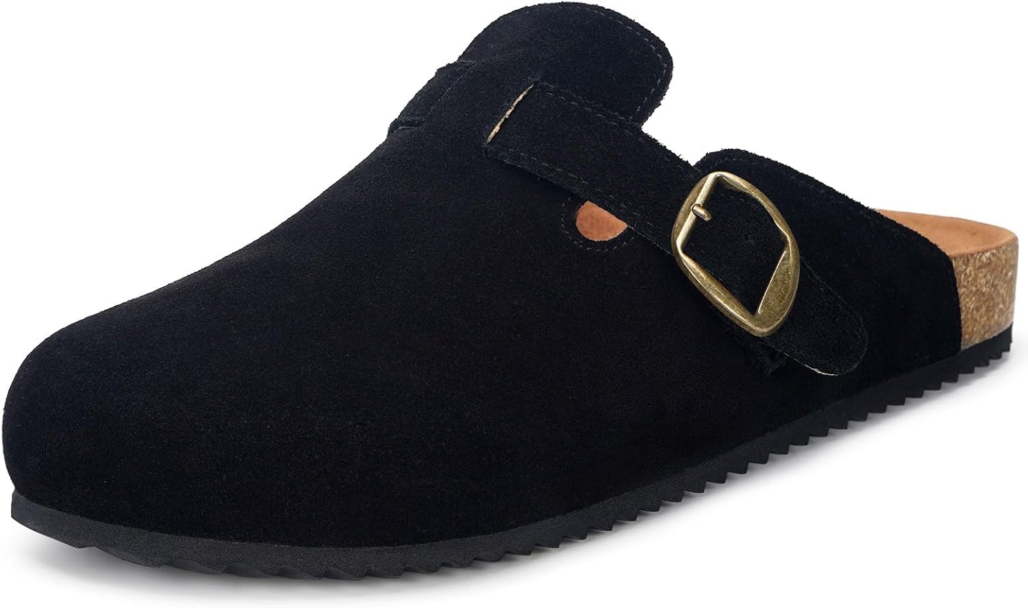 Genuine Suede Clogs Womens Mens Cork Footbed Sandals Potato Shoes