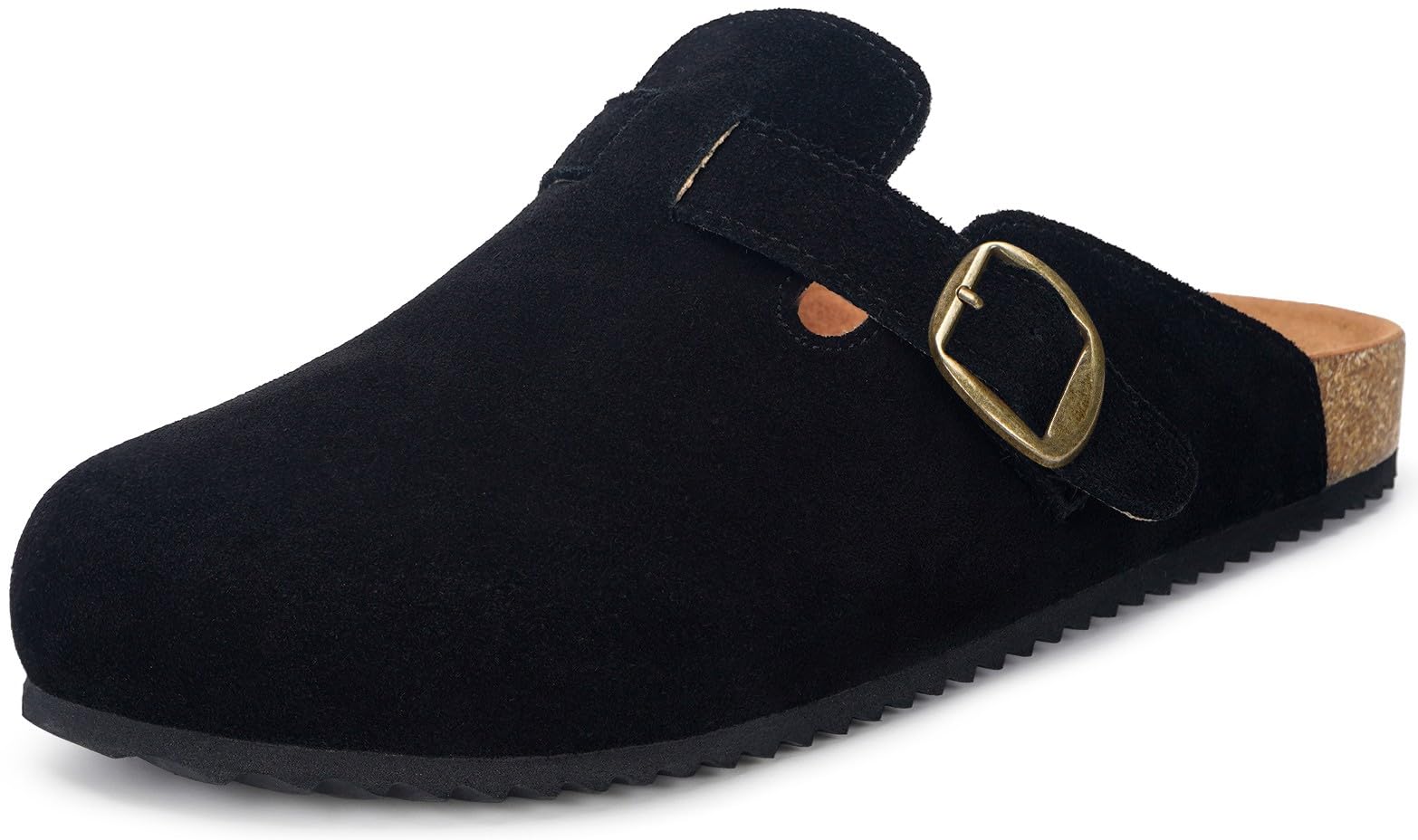 Genuine Suede Clogs Womens Mens Cork Footbed Sandals Potato Shoes
