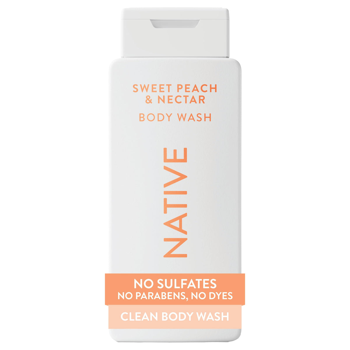 Native Clean Body Wash, Gentle & pH-balanced for Sensitive Skin, 24-Hr Freshness for Men & Women, Vegan & Cruelty-Free, Free of Sulfates, Parabens & Phthalates, Sea Salt & Cedar, 18 fl oz