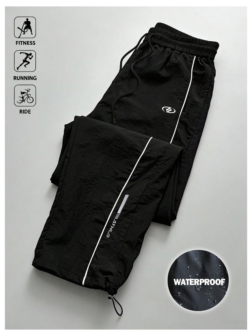 SHENHE Men's Y2k Wide Leg Baggy Parachute Pants Hip Hop Track Trousers