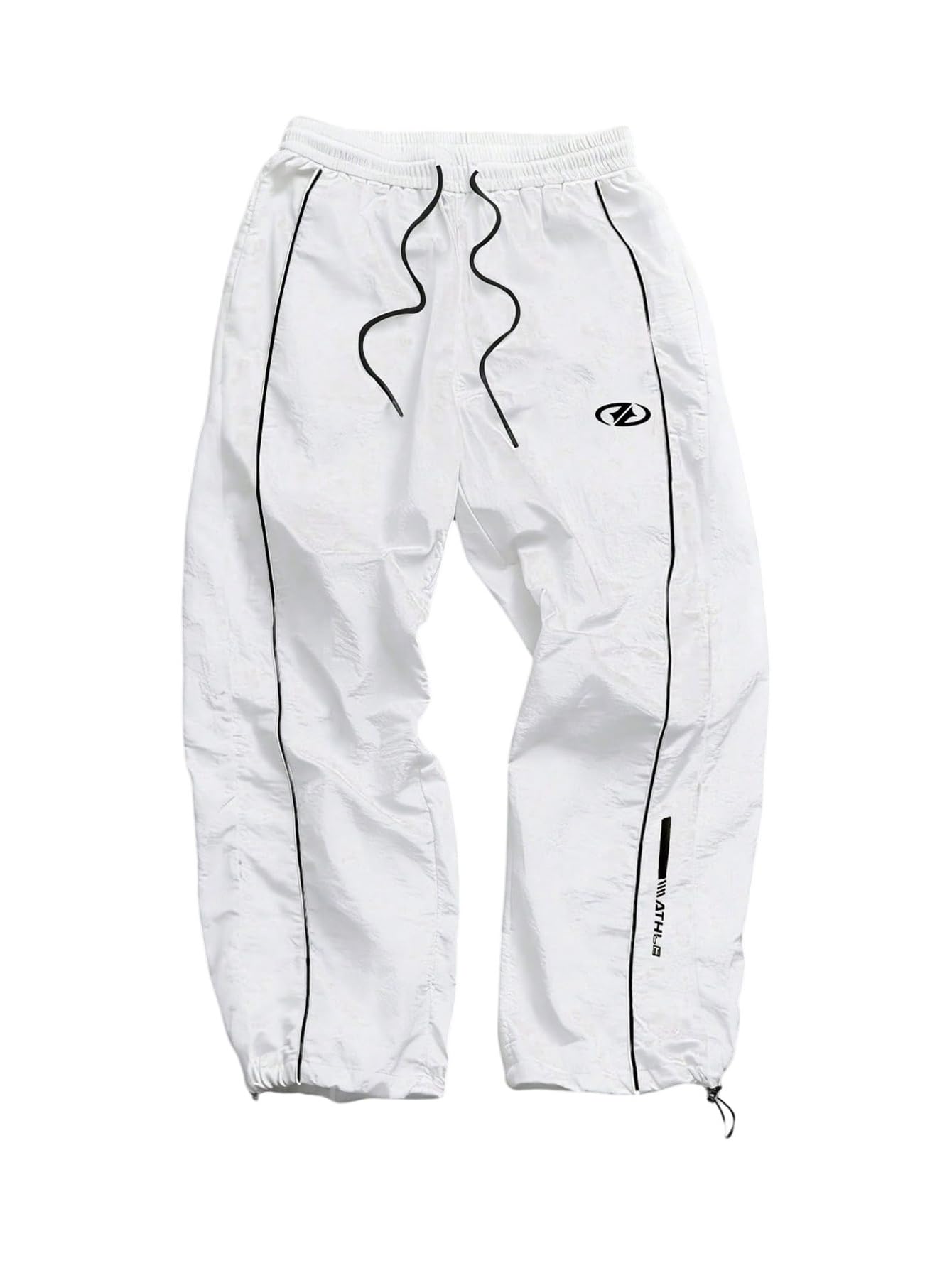 SHENHE Men's Y2k Wide Leg Baggy Parachute Pants Hip Hop Track Trousers