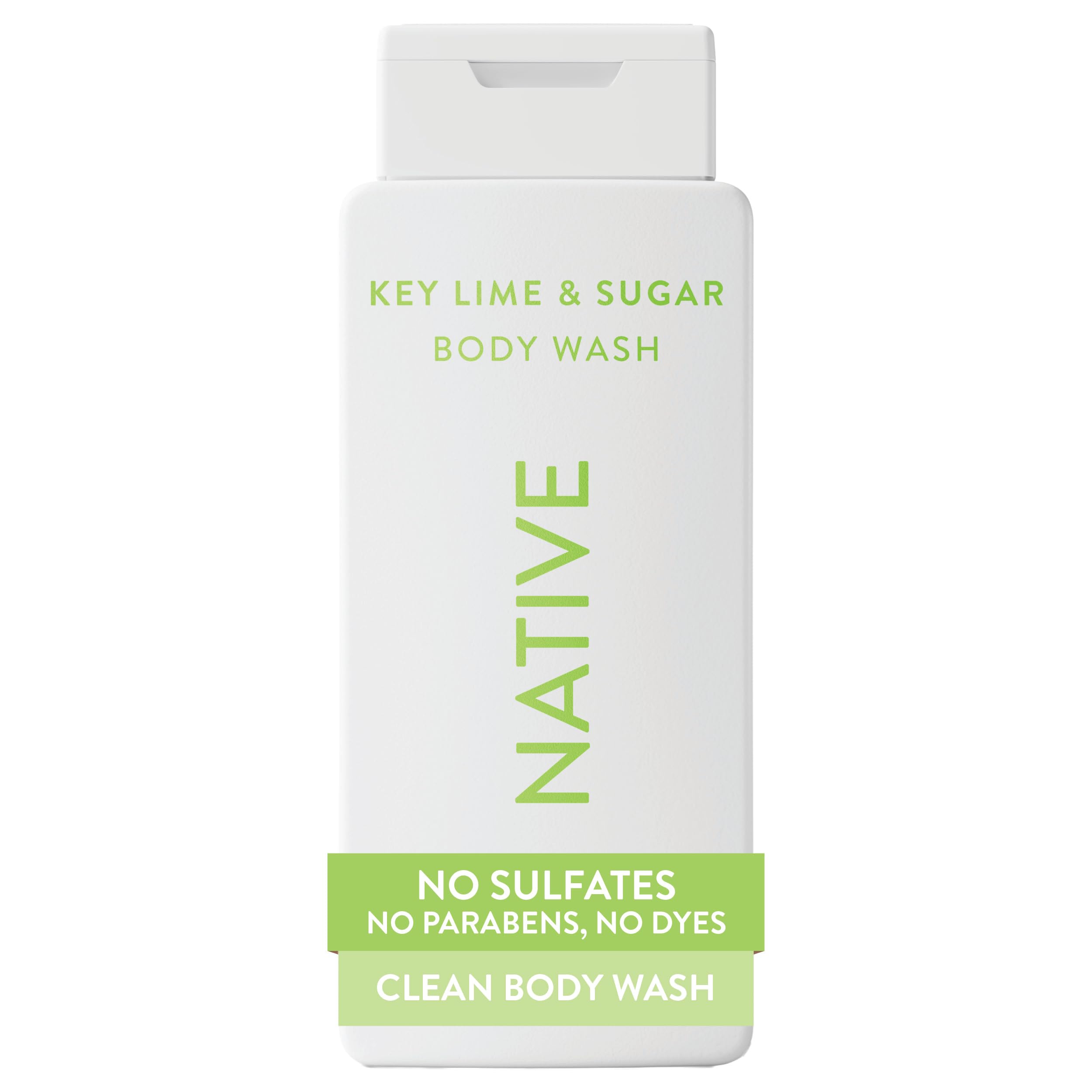 Native Clean Body Wash, Gentle & pH-balanced for Sensitive Skin, 24-Hr Freshness for Men & Women, Vegan & Cruelty-Free, Free of Sulfates, Parabens & Phthalates, Sea Salt & Cedar, 18 fl oz