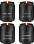 Auelife Candles for Men Gift Set, 4 Pack Soy Wax, Masculine