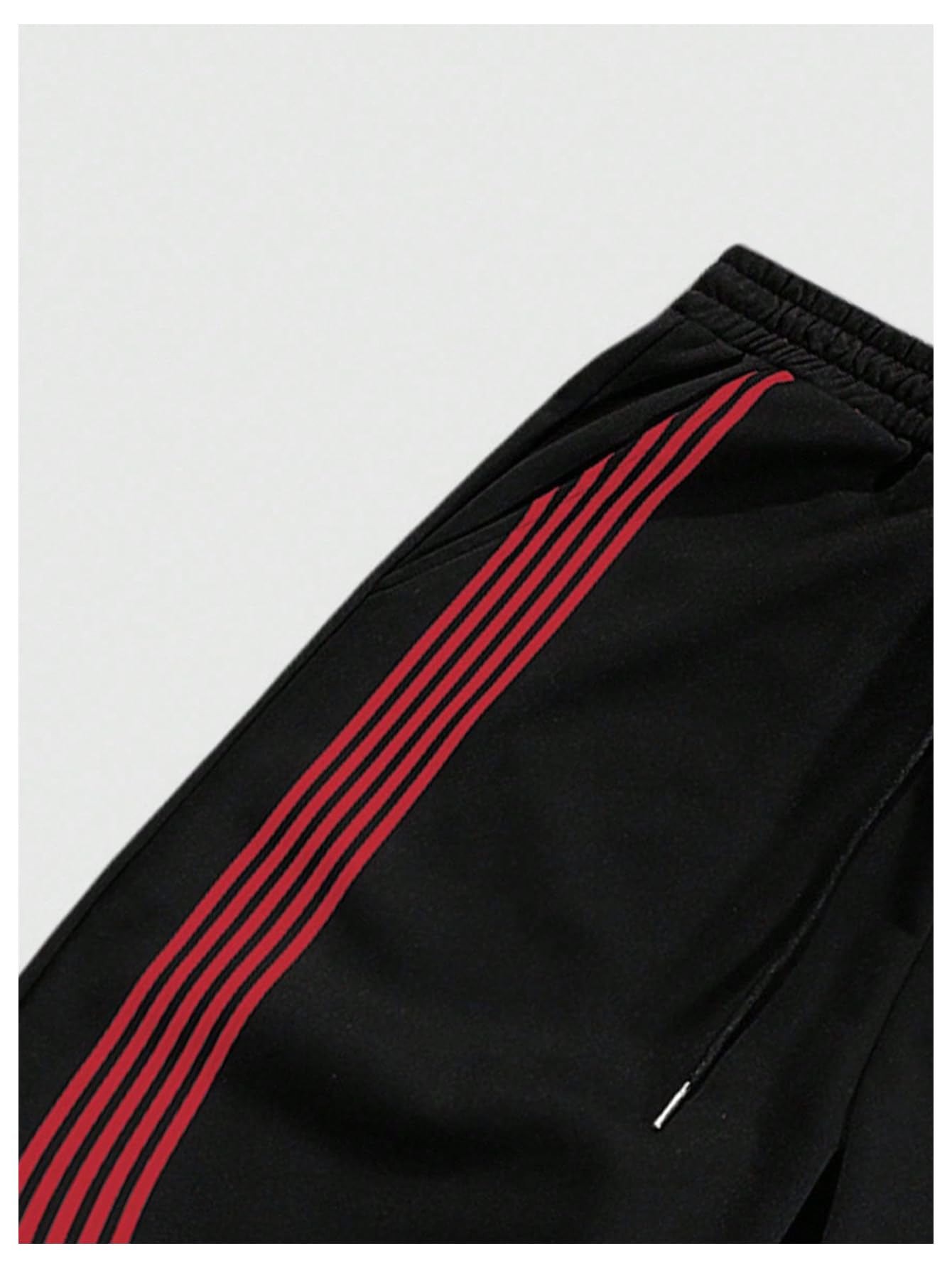 SHENHE Men's Y2k Graphic Track Striped Parachute Wide Leg Sweatpants