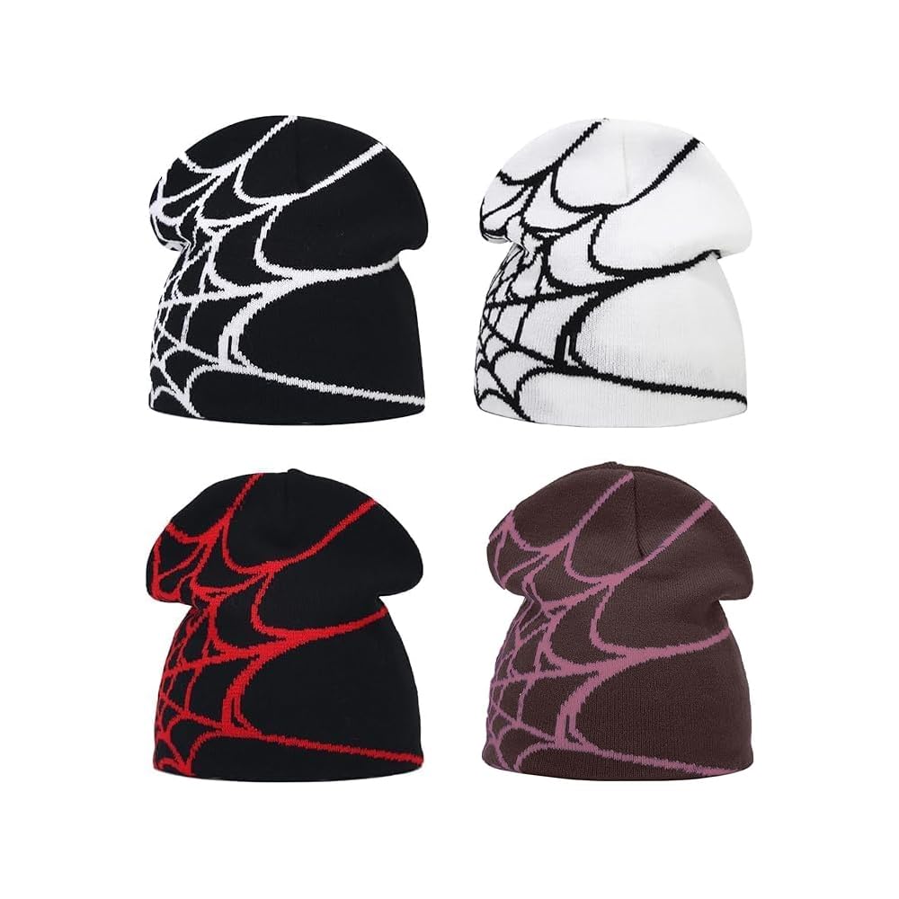 Y2K Knitted Beanies Hat Men Women Graphic Vintage Cap Gothic Warm Knitted Hat Streetwear Trend Beanie