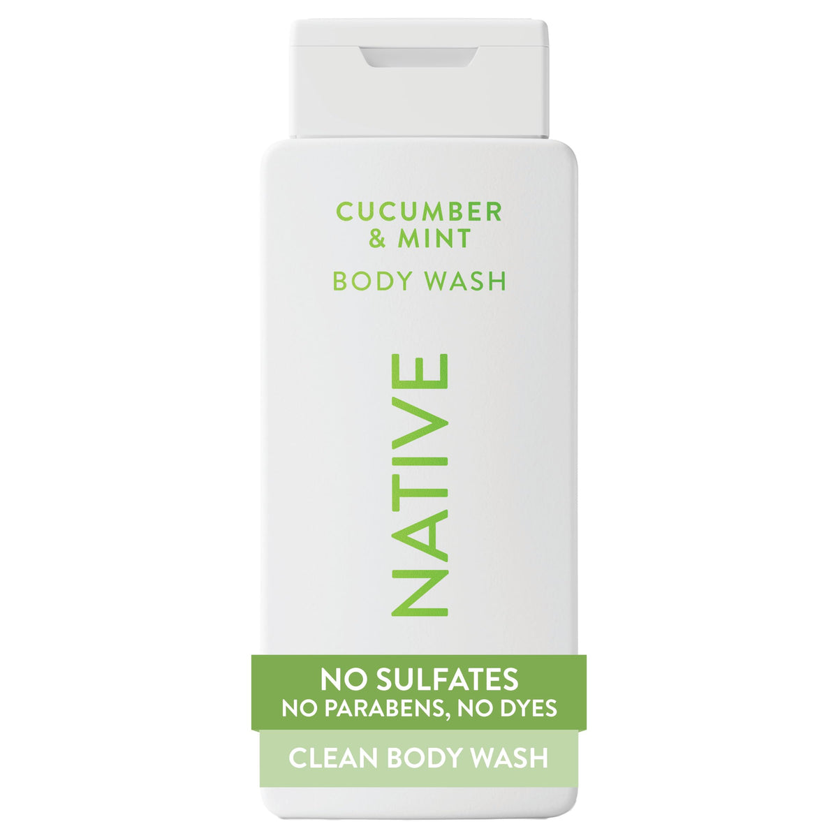 Native Clean Body Wash, Gentle & pH-balanced for Sensitive Skin, 24-Hr Freshness for Men & Women, Vegan & Cruelty-Free, Free of Sulfates, Parabens & Phthalates, Sea Salt & Cedar, 18 fl oz
