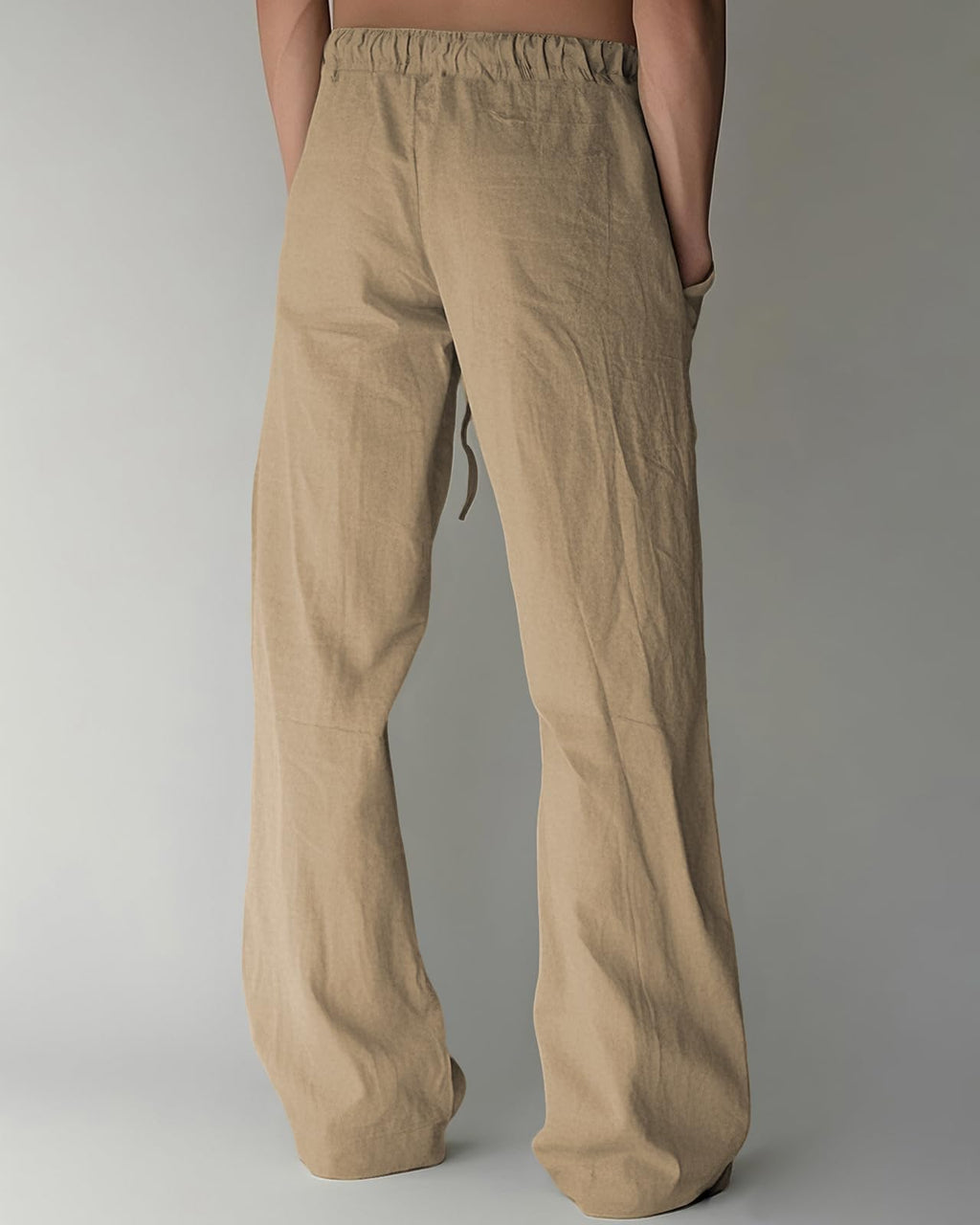 PIDOGYM Mens Cotton Linen Pants Beach Casual Pajama Pants with Pockets