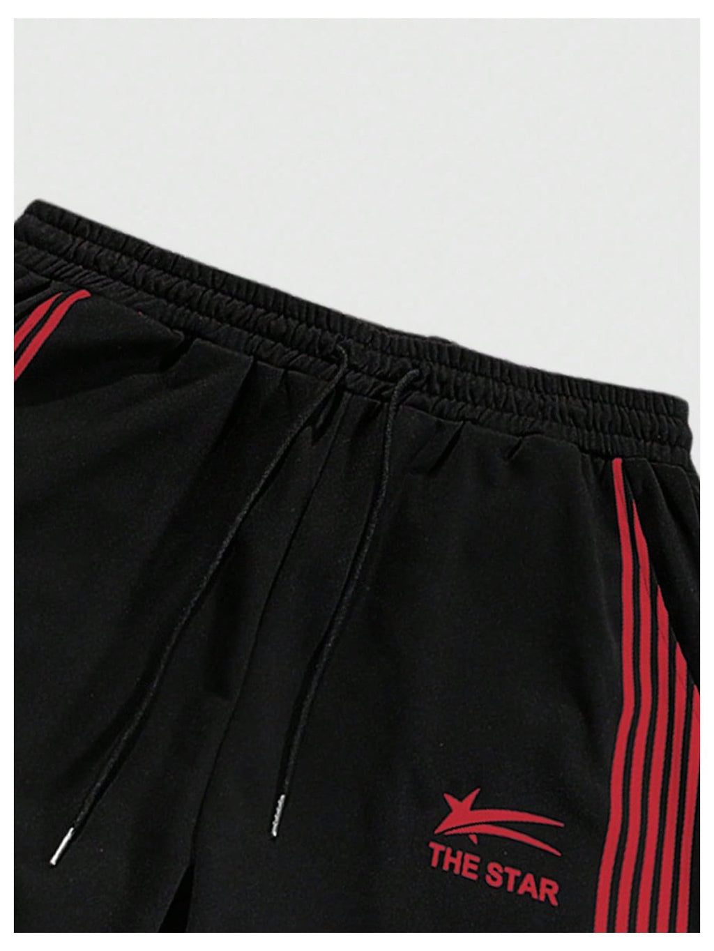 SHENHE Men's Y2k Graphic Track Striped Parachute Wide Leg Sweatpants