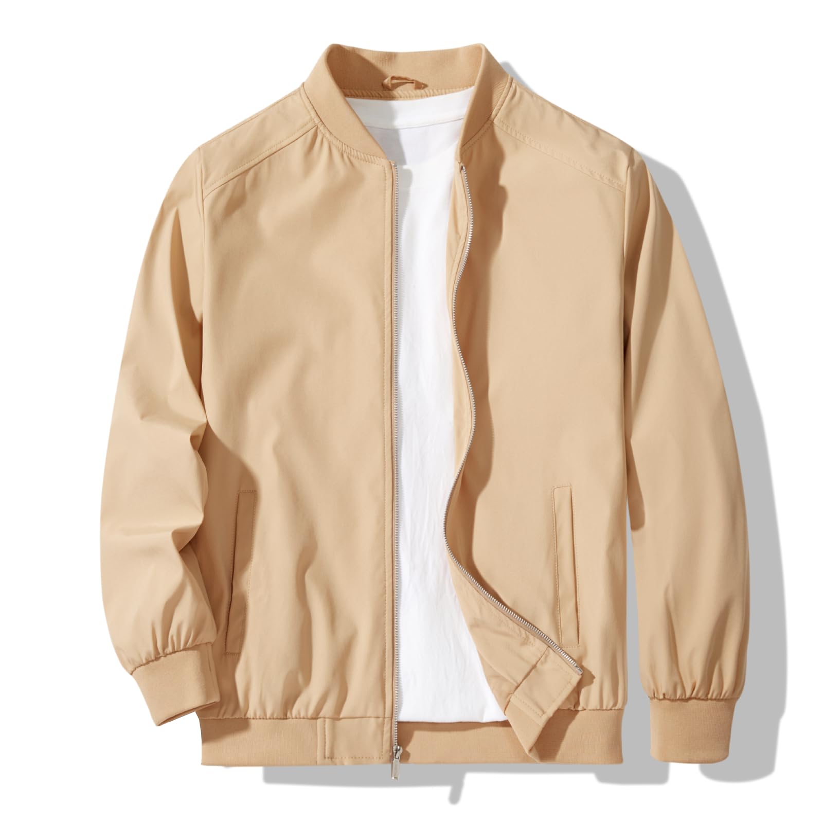 Men's Bomber Jacket Fashion Stylish Lightweight Windbreaker Spring Fall Casual Jackets for Men