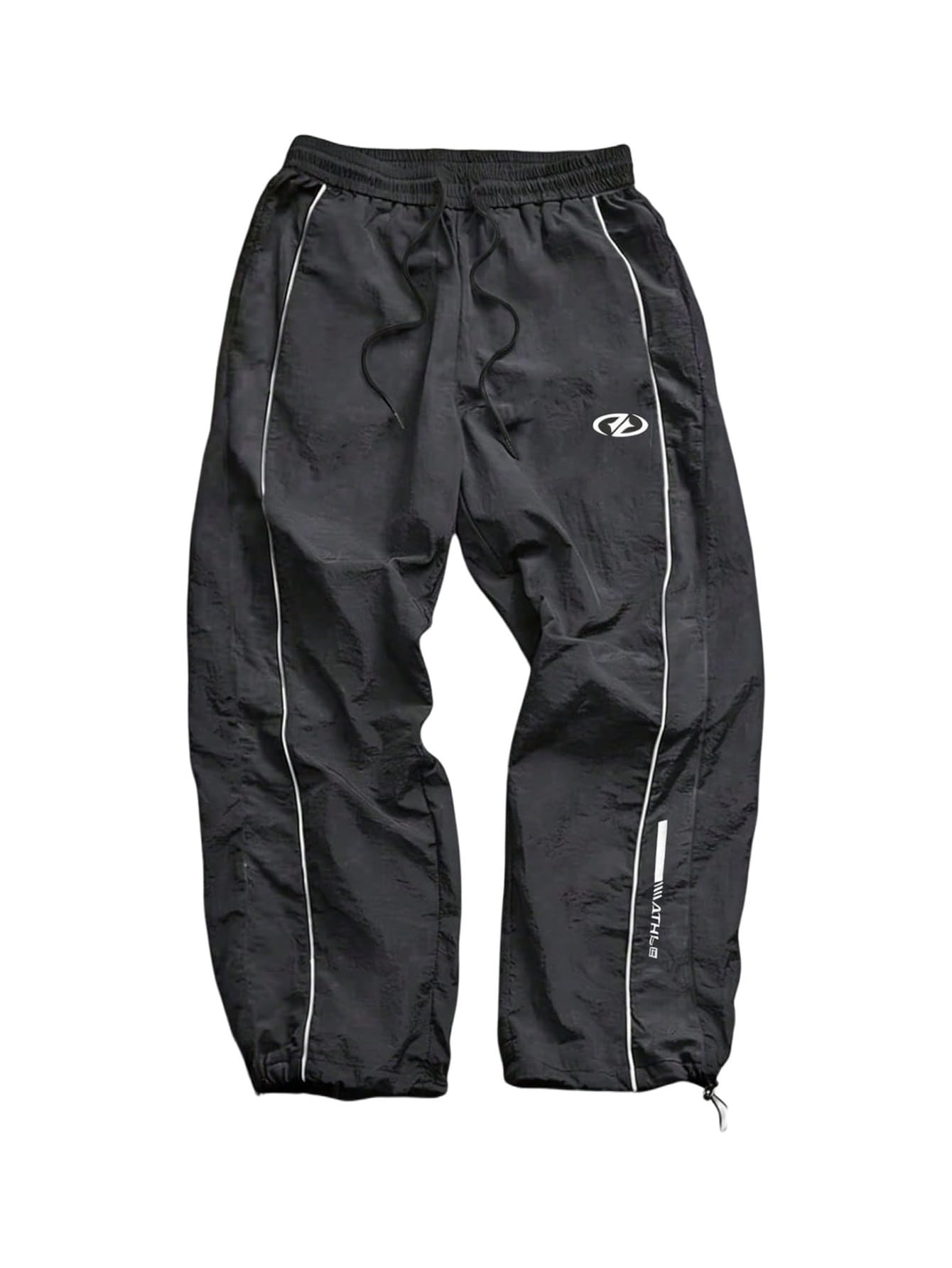 SHENHE Men's Y2k Wide Leg Baggy Parachute Pants Hip Hop Track Trousers