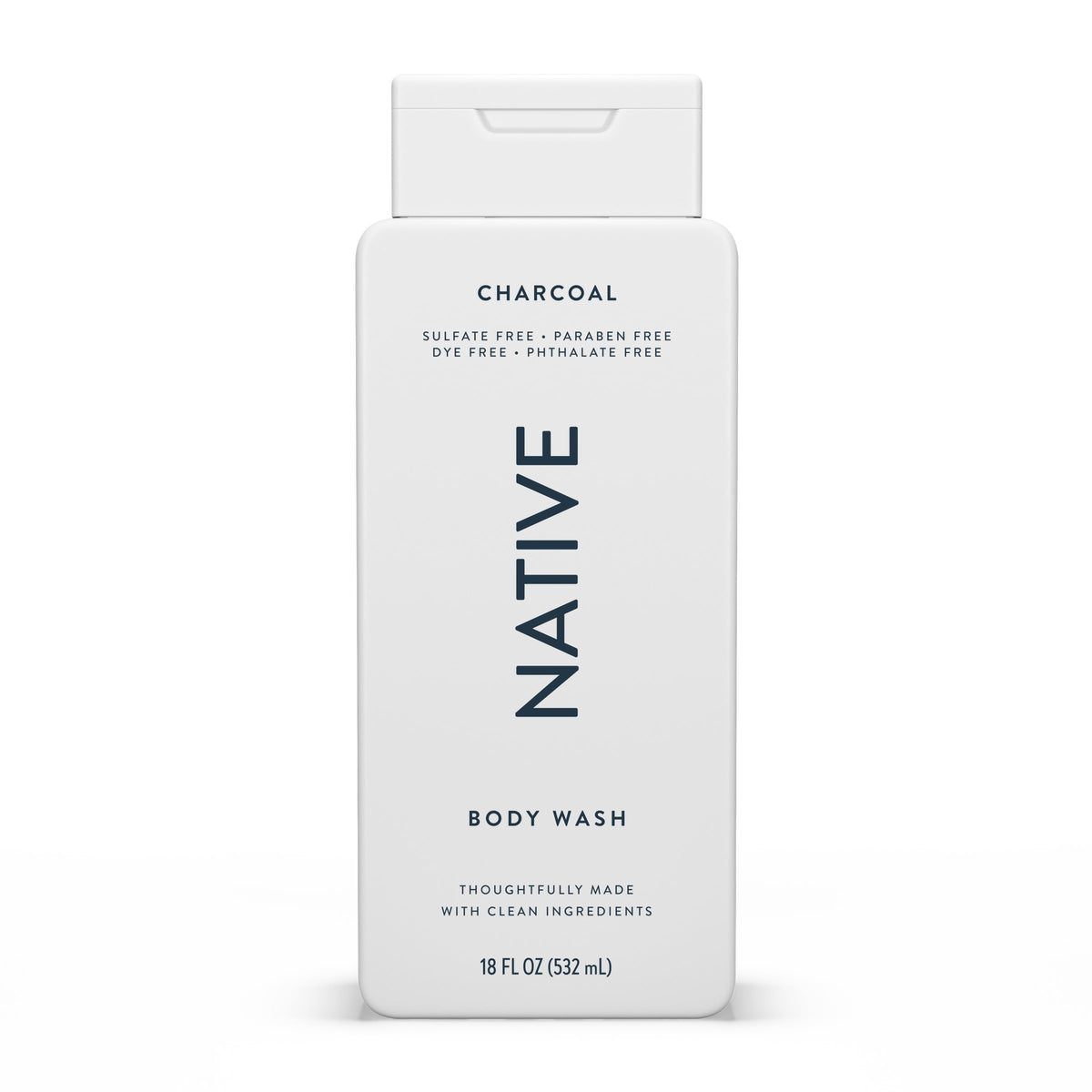 Native Clean Body Wash, Gentle & pH-balanced for Sensitive Skin, 24-Hr Freshness for Men & Women, Vegan & Cruelty-Free, Free of Sulfates, Parabens & Phthalates, Sea Salt & Cedar, 18 fl oz