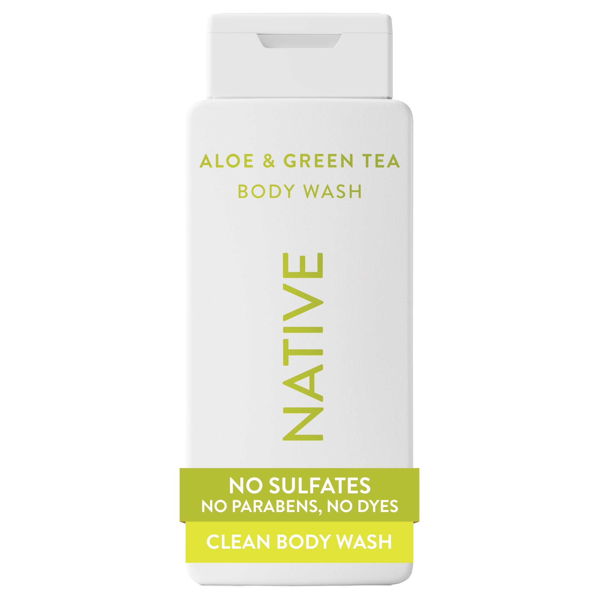 Native Clean Body Wash, Gentle & pH-balanced for Sensitive Skin, 24-Hr Freshness for Men & Women, Vegan & Cruelty-Free, Free of Sulfates, Parabens & Phthalates, Sea Salt & Cedar, 18 fl oz
