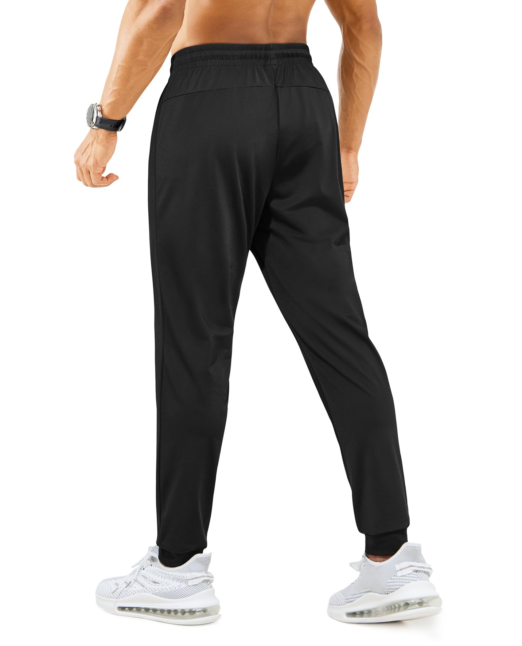 Mens Sweatpants with Zipper Pockets Lightweight Athletic Joggers for Workout Running Gym Track Casual Wear