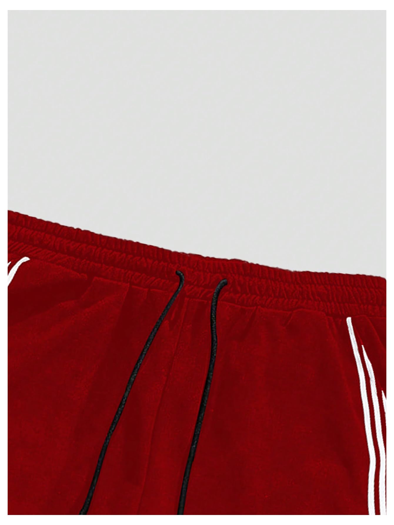 SHENHE Men's Y2k Graphic Track Striped Parachute Wide Leg Sweatpants