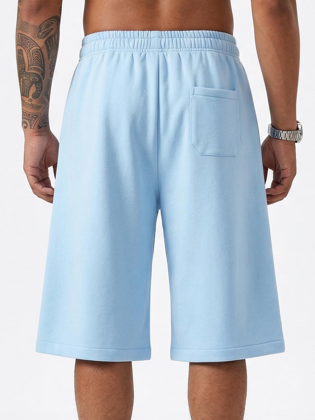 ZUY Men's Baggy Sweat Shorts Cotton Long Below Knee Fleece Capri Shorts 11" Athletic Casual 3/4 Pants with Pockets
