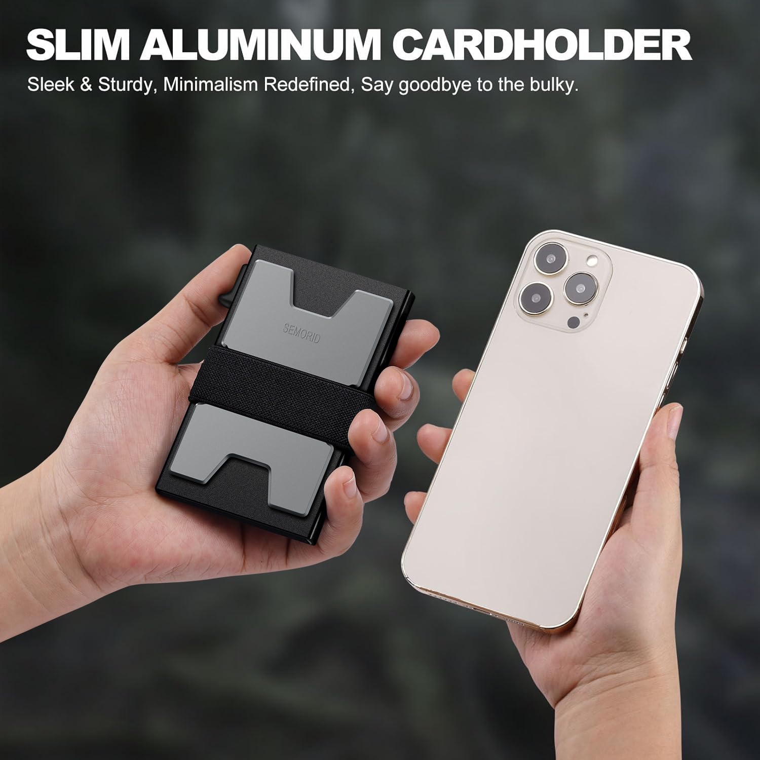 SEMORID RFID Blocking Slim Card Holder Wallet for Men Wallet Minimalist