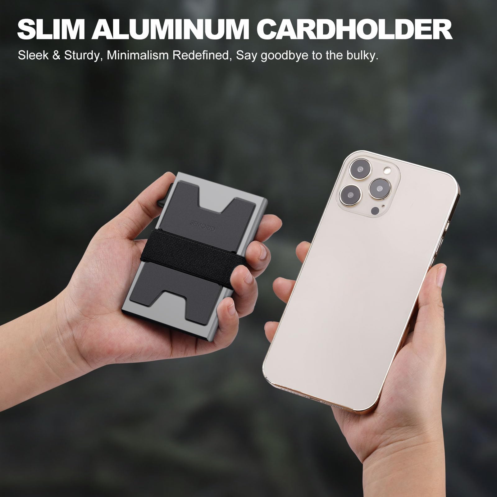 SEMORID RFID Blocking Slim Card Holder Wallet for Men Wallet Minimalist