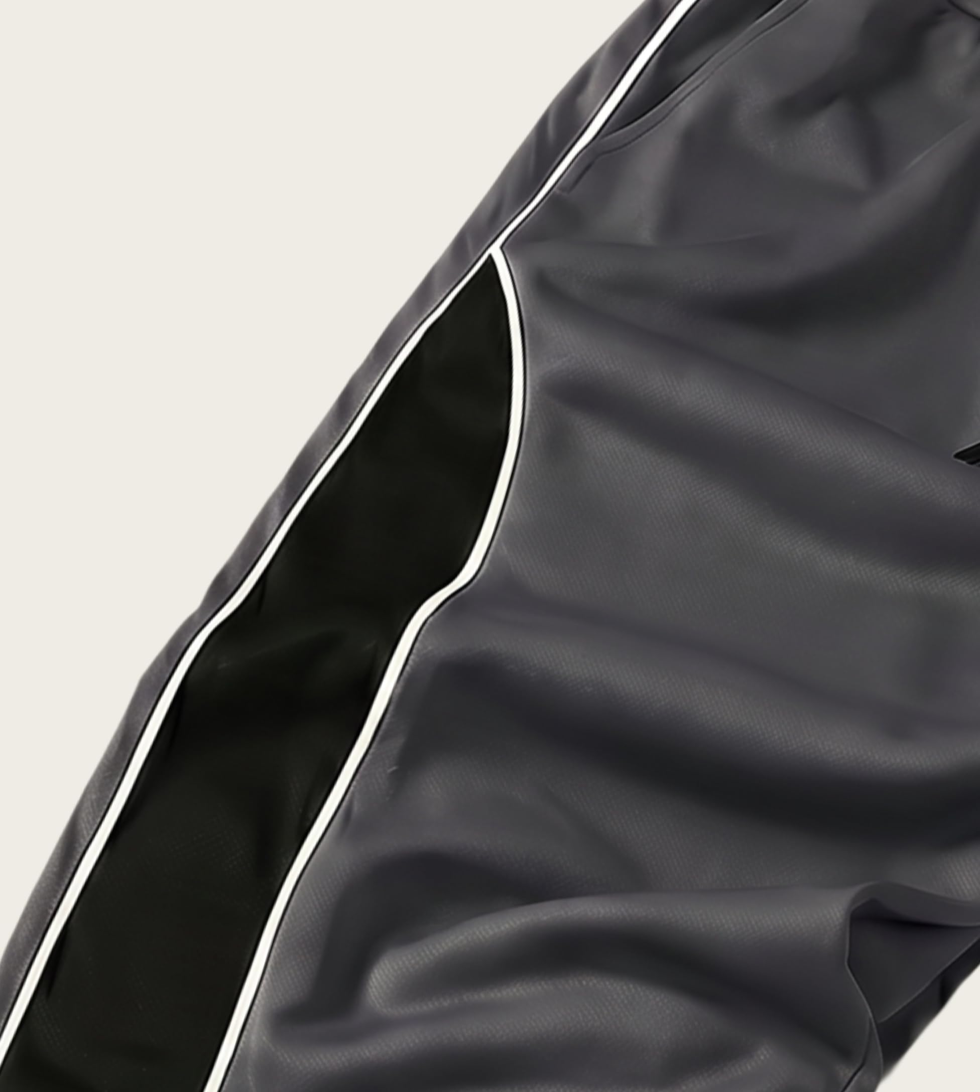 QJQ Men's Baggy Track Pants Casual Wide Leg Striped Side Sweatpants Drawstring Elastic Waist Y2k Streetwear