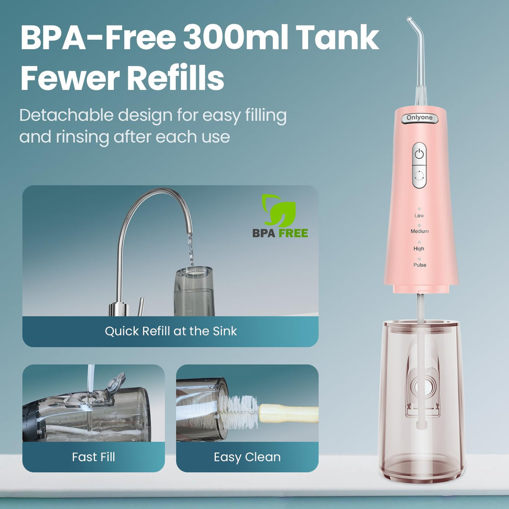 Onlyone Water Flosser with Adjustable Water Pressure for Daily Oral Care