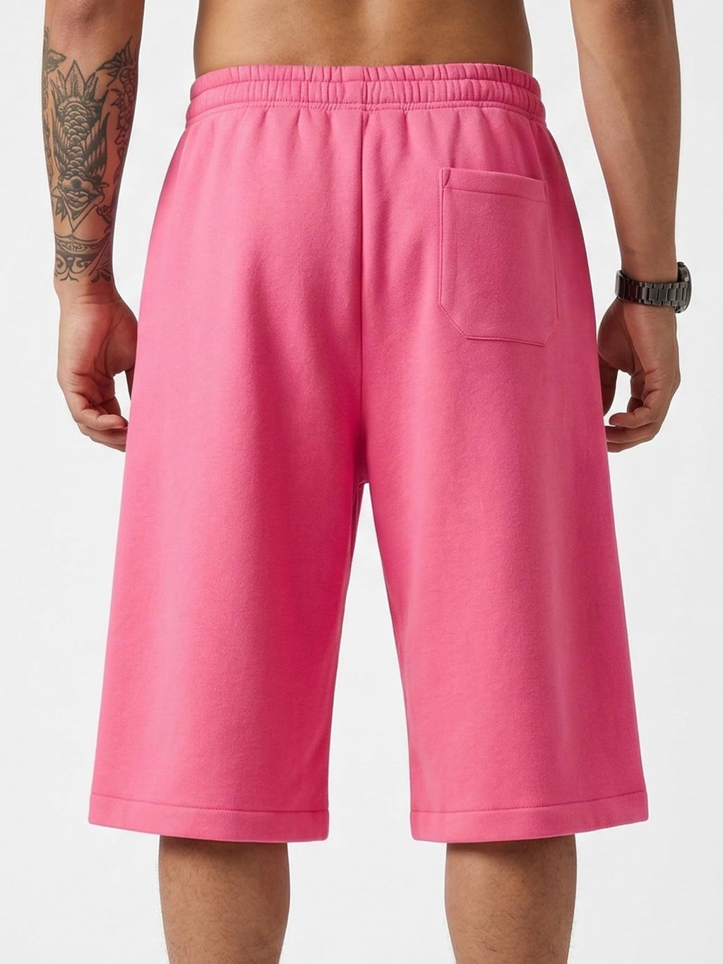 ZUY Men's Baggy Sweat Shorts Cotton Long Below Knee Fleece Capri Shorts 11" Athletic Casual 3/4 Pants with Pockets