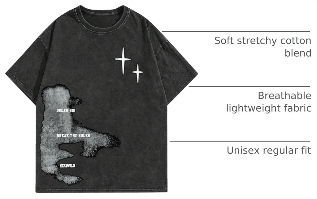 Verdusa Men's Y2k Graphic Tees Short Sleeve Crew Neck Grunge Shirts