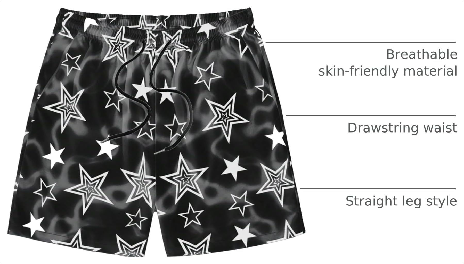SHENHE Men's Graphics Shorts Print Workout Track Streetwear Shorts
