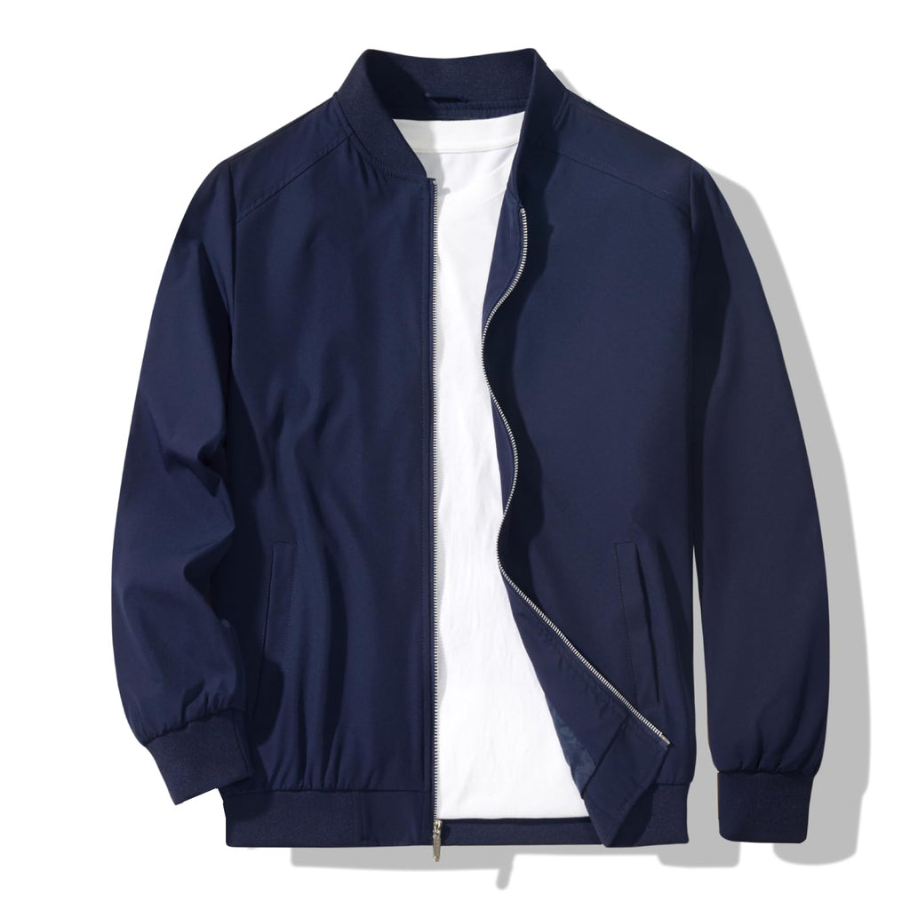 Men's Bomber Jacket Fashion Stylish Lightweight Windbreaker Spring Fall Casual Jackets for Men