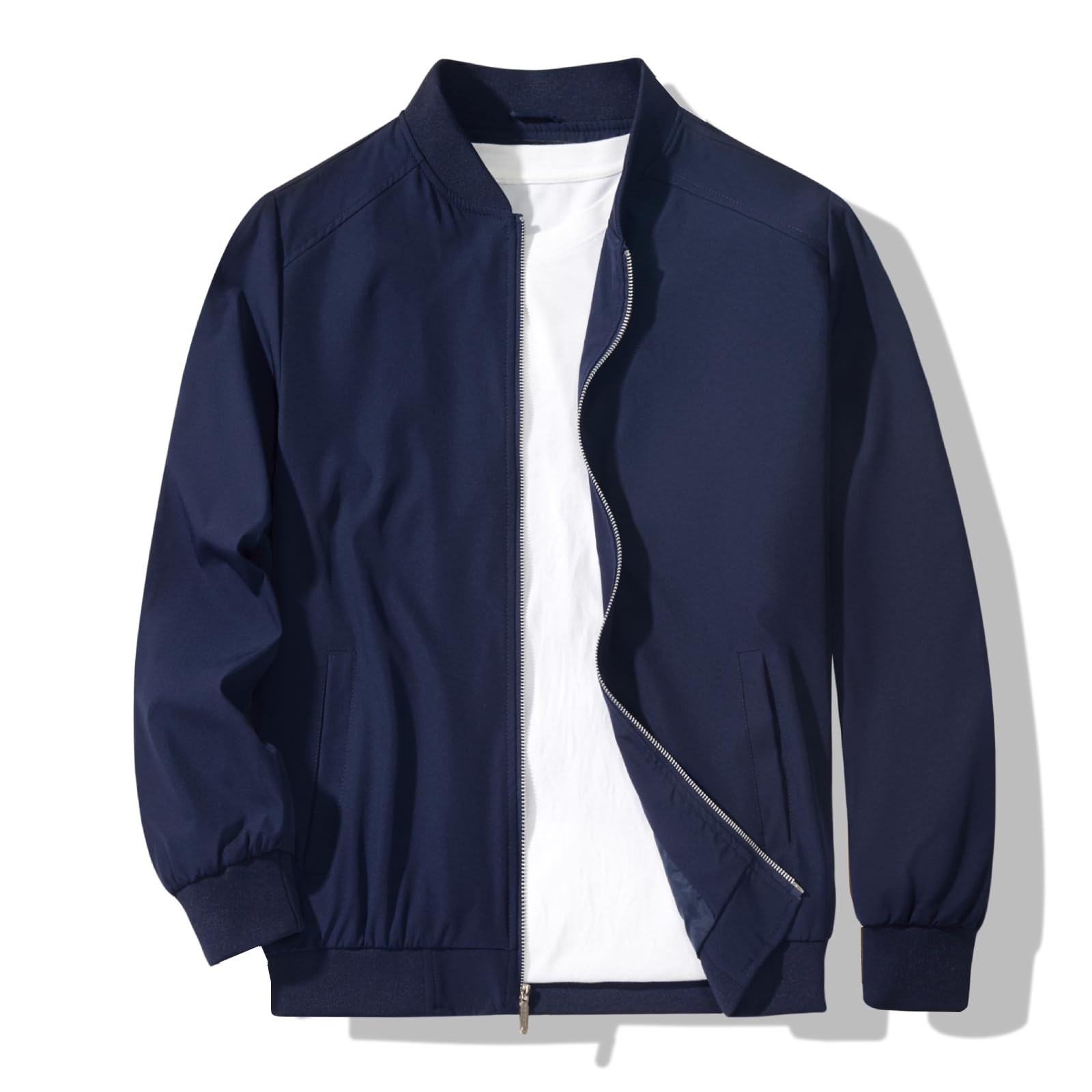 Men's Bomber Jacket Fashion Stylish Lightweight Windbreaker Spring Fall Casual Jackets for Men