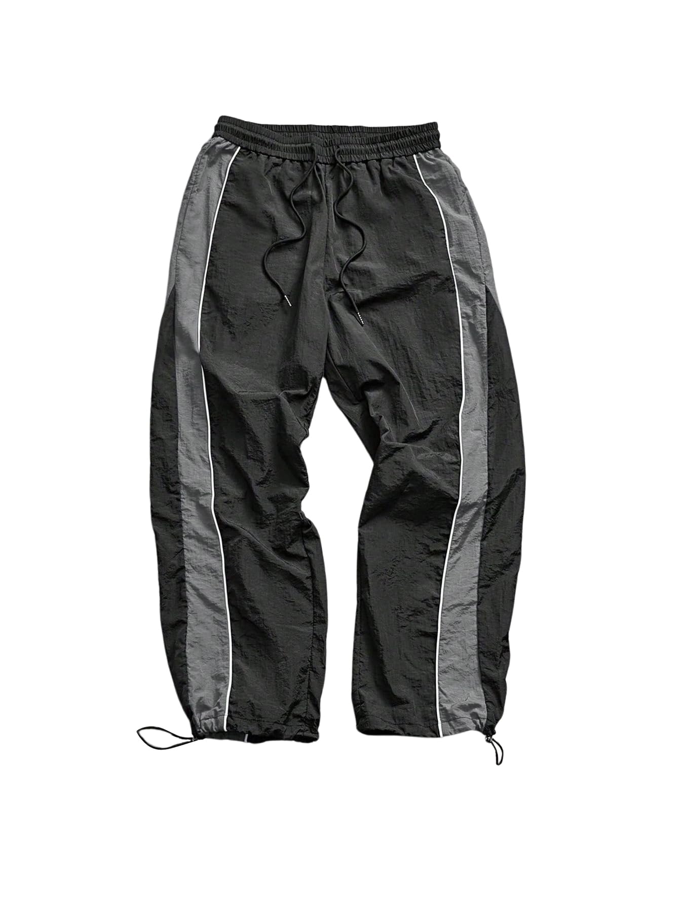SHENHE Men's Y2k Wide Leg Baggy Parachute Pants Hip Hop Track Trousers