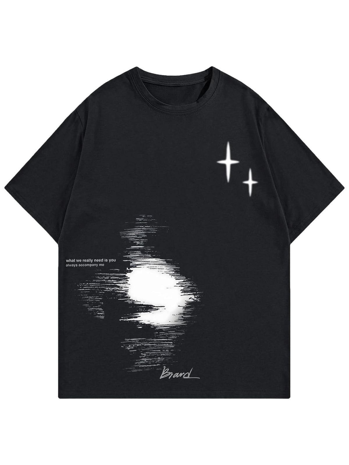 Verdusa Men's Y2k Graphic Tees Short Sleeve Crew Neck Grunge Shirts