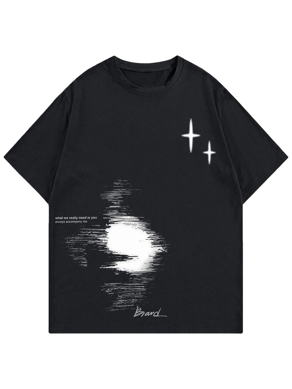 Verdusa Men's Y2k Graphic Tees Short Sleeve Crew Neck Grunge Shirts