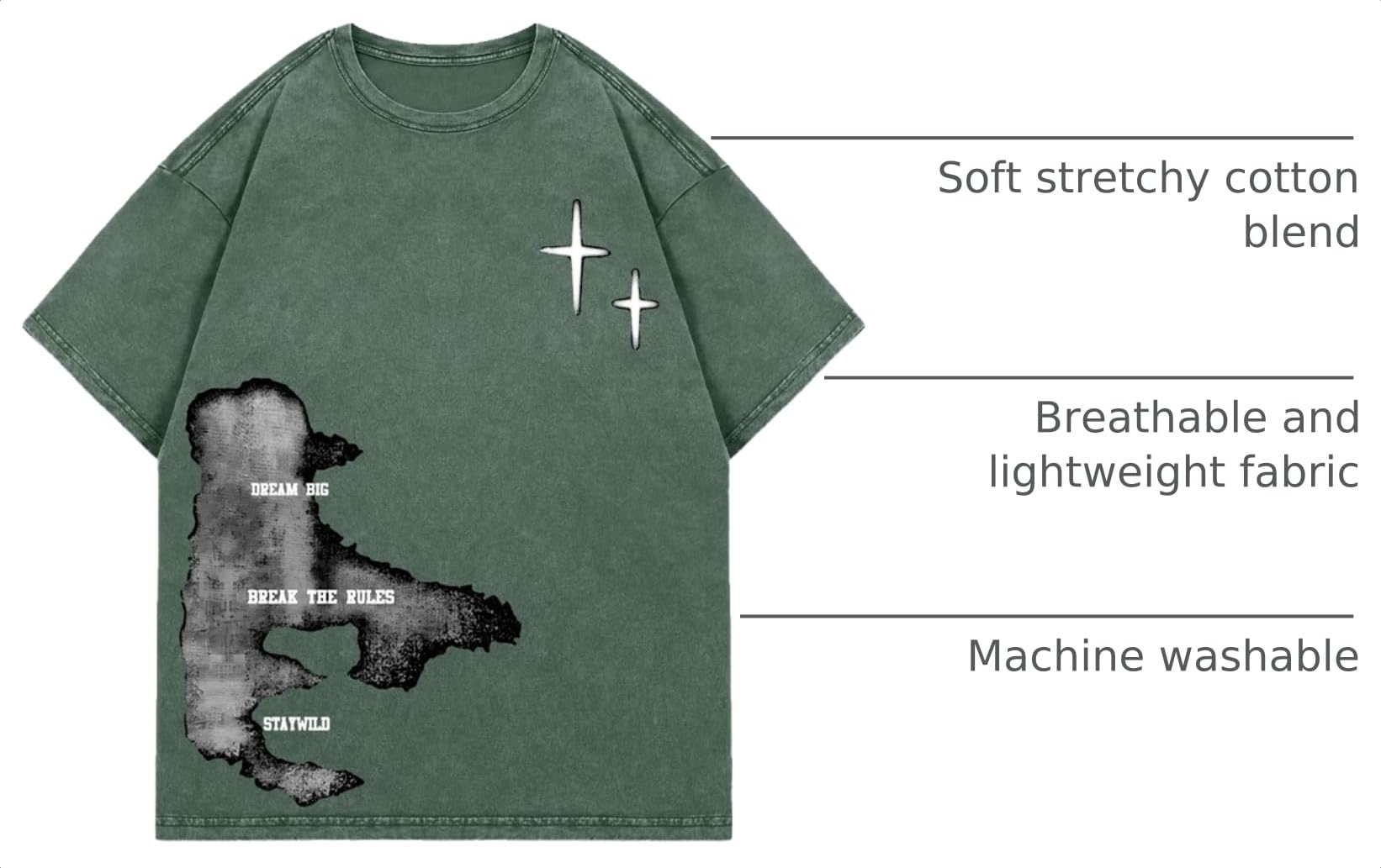 Verdusa Men's Y2k Graphic Tees Short Sleeve Crew Neck Grunge Shirts