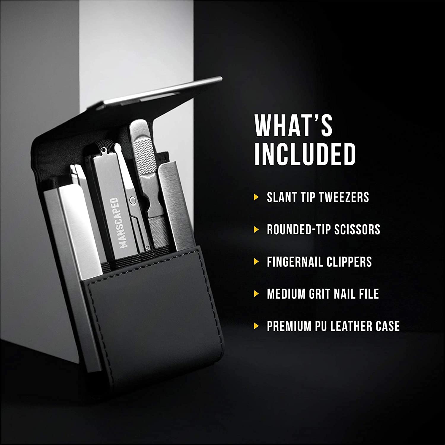 MANSCAPED® Shears 3.0, 5-Piece Precision Men’s Nail Grooming Travel Kit