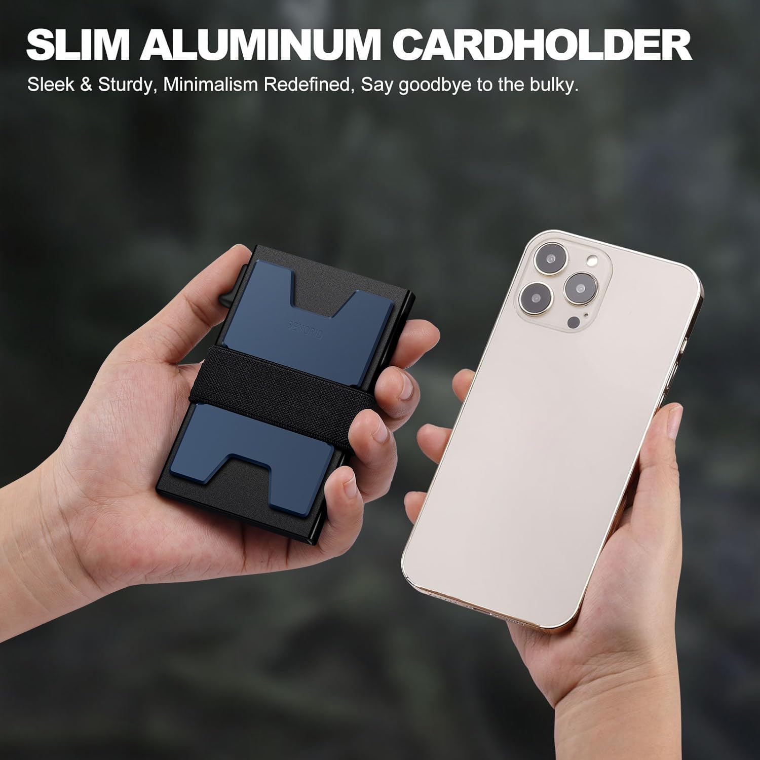 SEMORID RFID Blocking Slim Card Holder Wallet for Men Wallet Minimalist