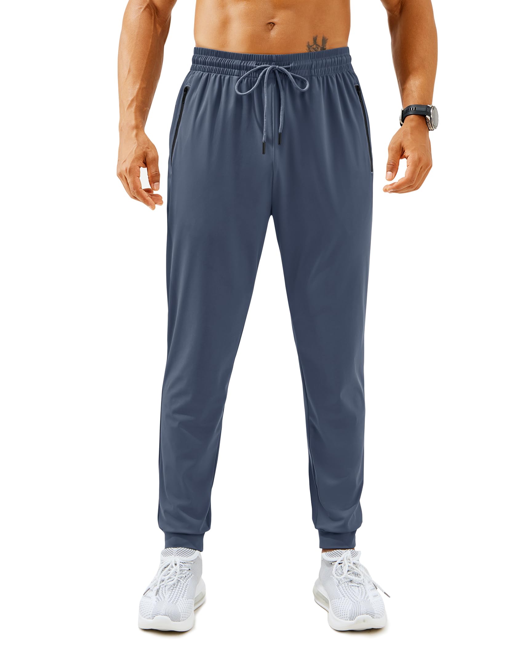 Mens Sweatpants with Zipper Pockets Lightweight Athletic Joggers for Workout Running Gym Track Casual Wear