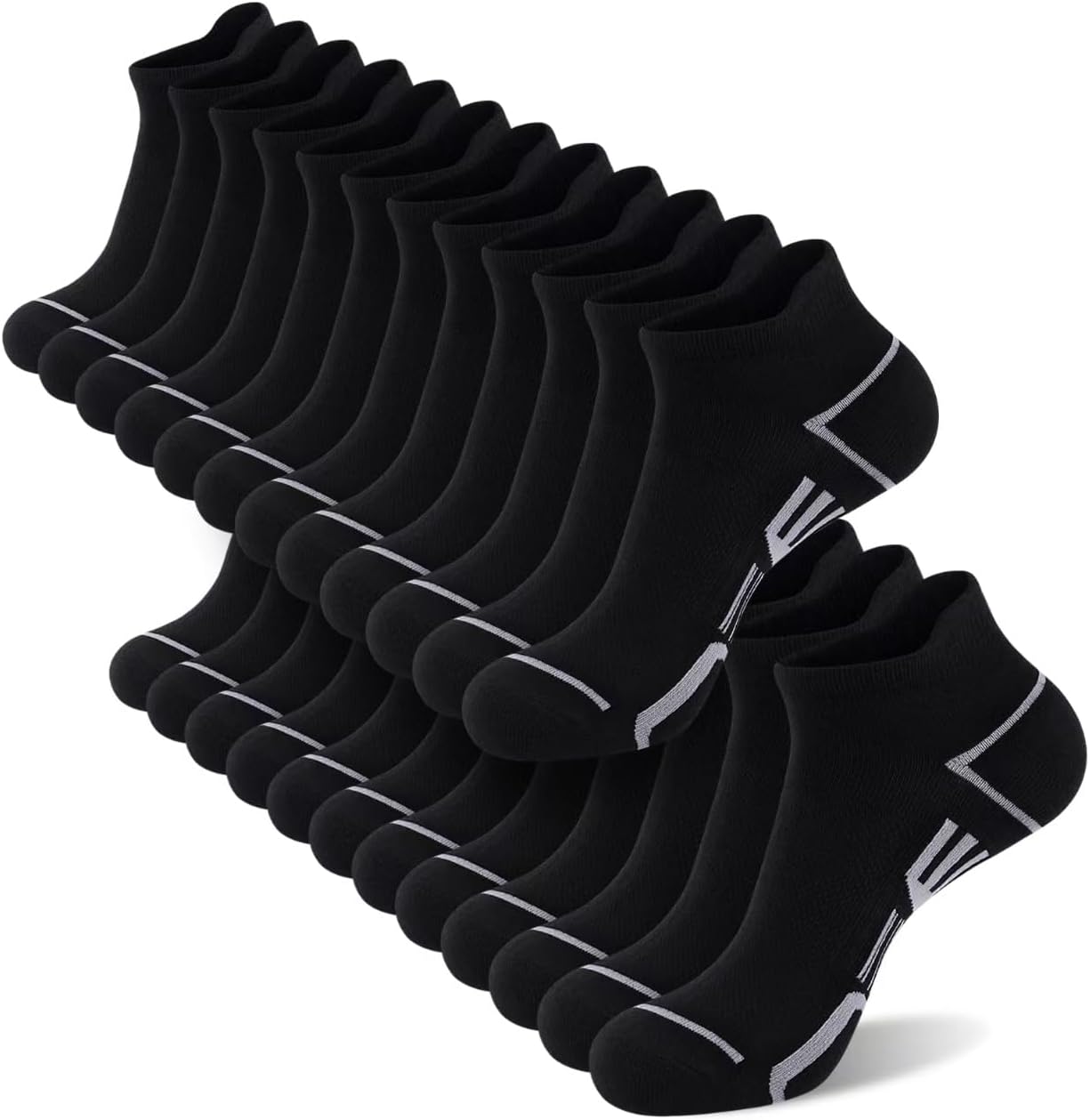 shnn 12 Pairs Mens Ankle Socks Athletic Casual Low Cut Short Socks for Men