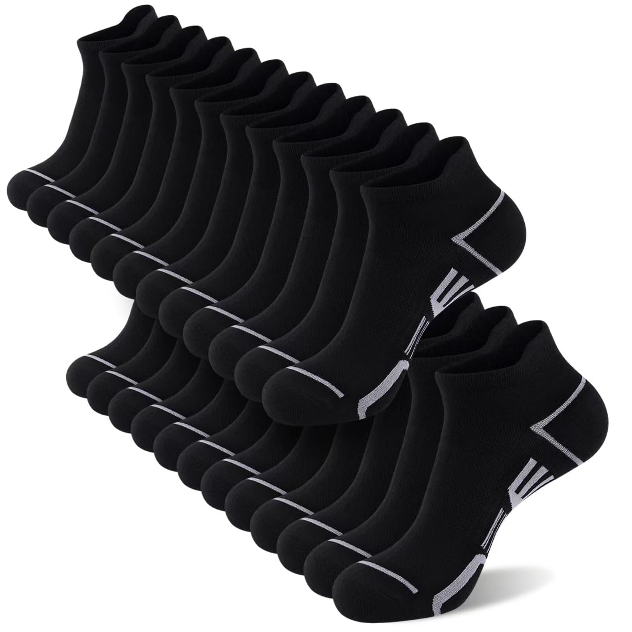 shnn 12 Pairs Mens Ankle Socks Athletic Casual Low Cut Short Socks for Men