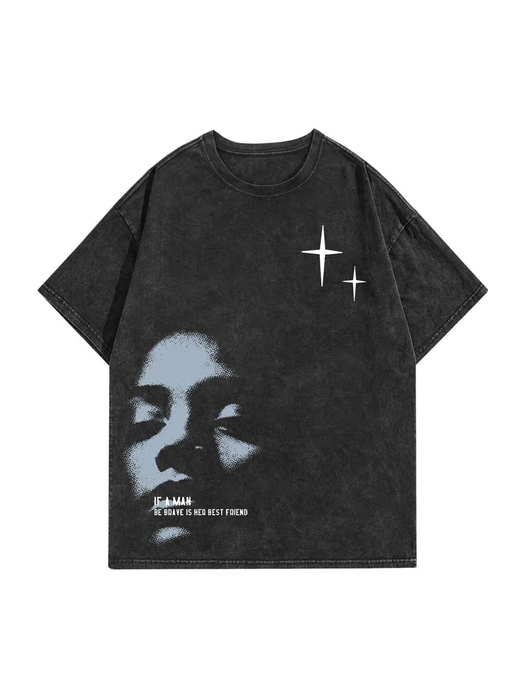 Verdusa Men's Y2k Graphic Tees Short Sleeve Crew Neck Grunge Shirts
