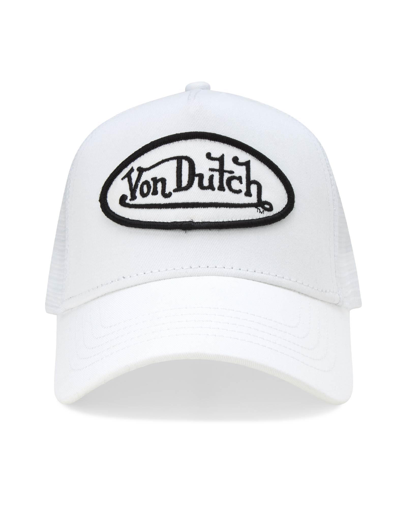 Von Dutch Unisex Trucker Hat - Retro Classic Solid Color Mesh Back Snapback Baseball Cap for Men & Women.