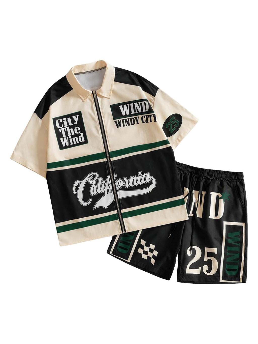 SOLY HUX Men's Summer Outfits Track Suits 2 Piece Short Sets