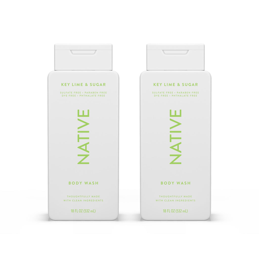 Native Clean Body Wash, Gentle & pH-balanced for Sensitive Skin, 24-Hr Freshness for Men & Women, Vegan & Cruelty-Free, Free of Sulfates, Parabens & Phthalates, Sea Salt & Cedar, 18 fl oz