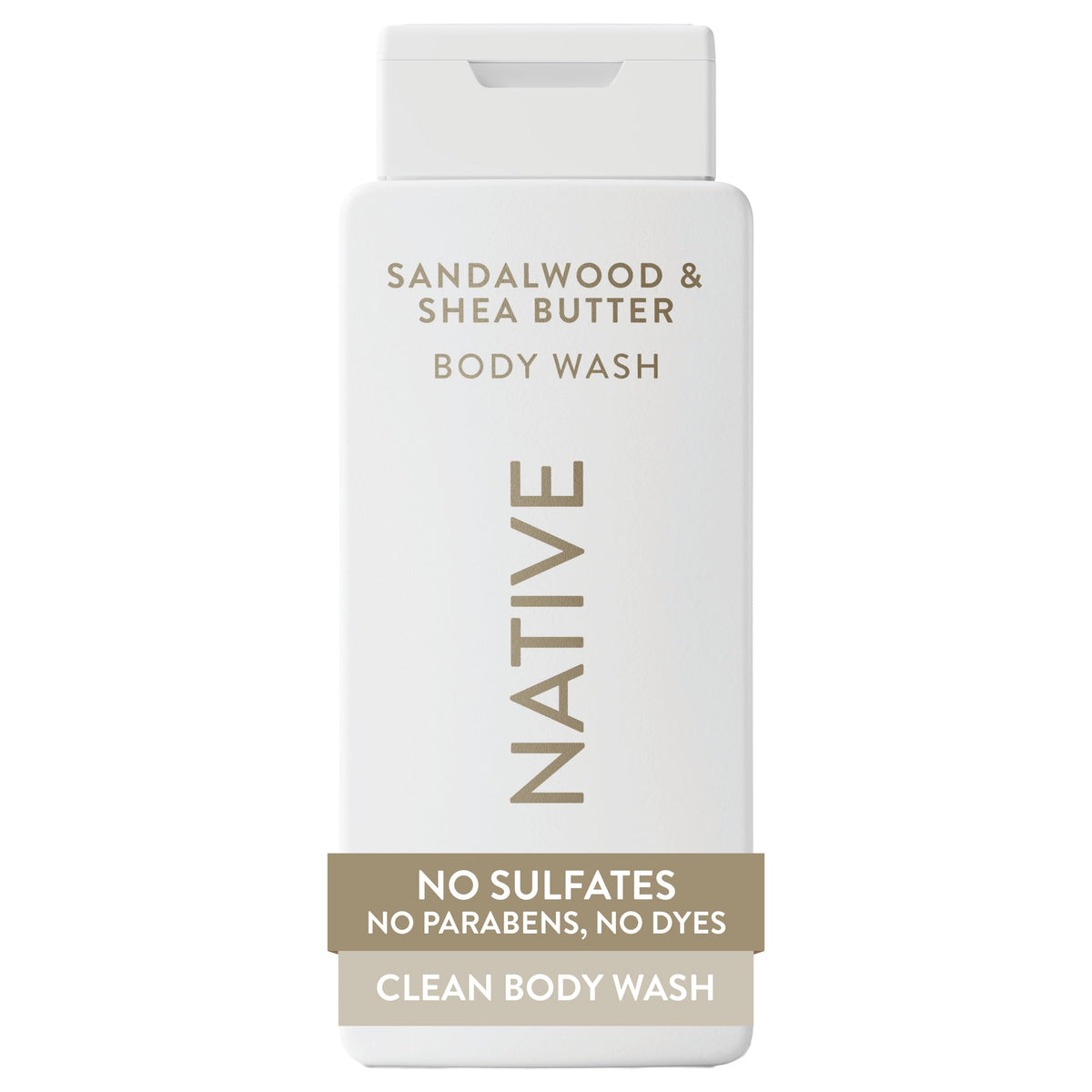 Native Clean Body Wash, Gentle & pH-balanced for Sensitive Skin, 24-Hr Freshness for Men & Women, Vegan & Cruelty-Free, Free of Sulfates, Parabens & Phthalates, Sea Salt & Cedar, 18 fl oz