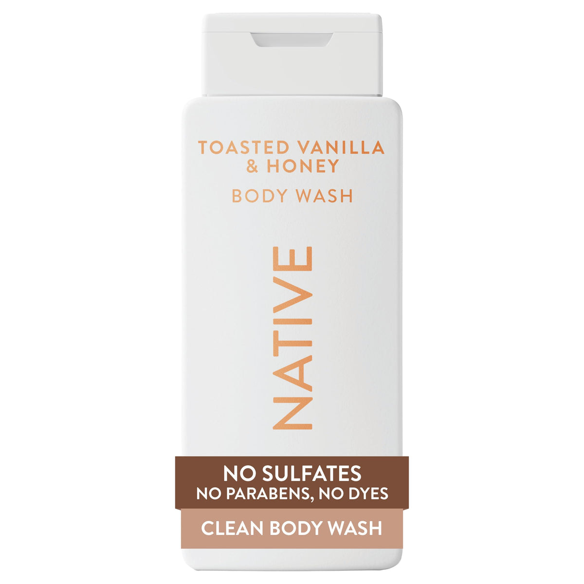 Native Clean Body Wash, Gentle & pH-balanced for Sensitive Skin, 24-Hr Freshness for Men & Women, Vegan & Cruelty-Free, Free of Sulfates, Parabens & Phthalates, Sea Salt & Cedar, 18 fl oz