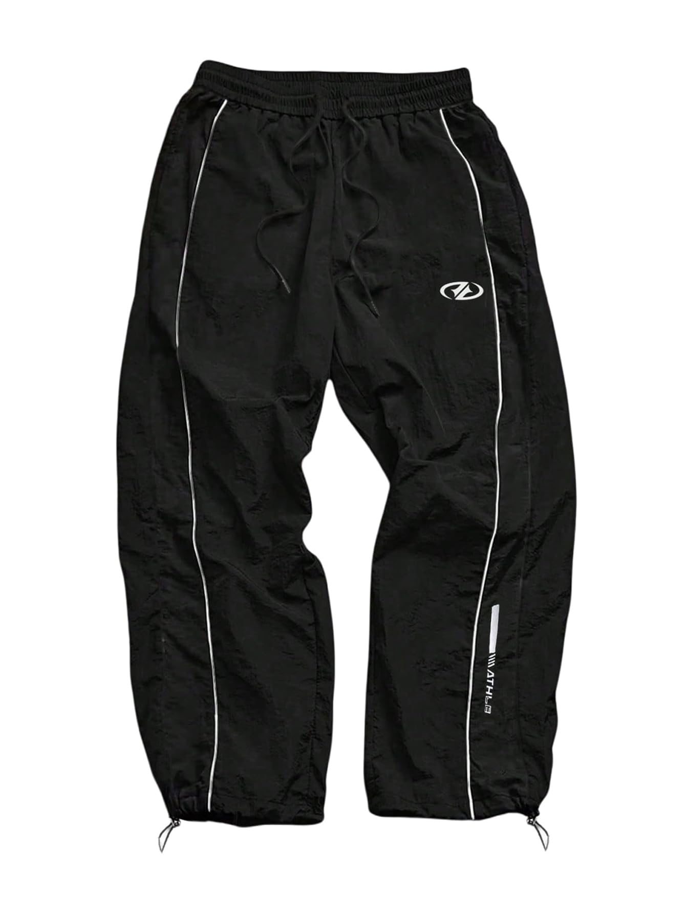 SHENHE Men's Y2k Wide Leg Baggy Parachute Pants Hip Hop Track Trousers