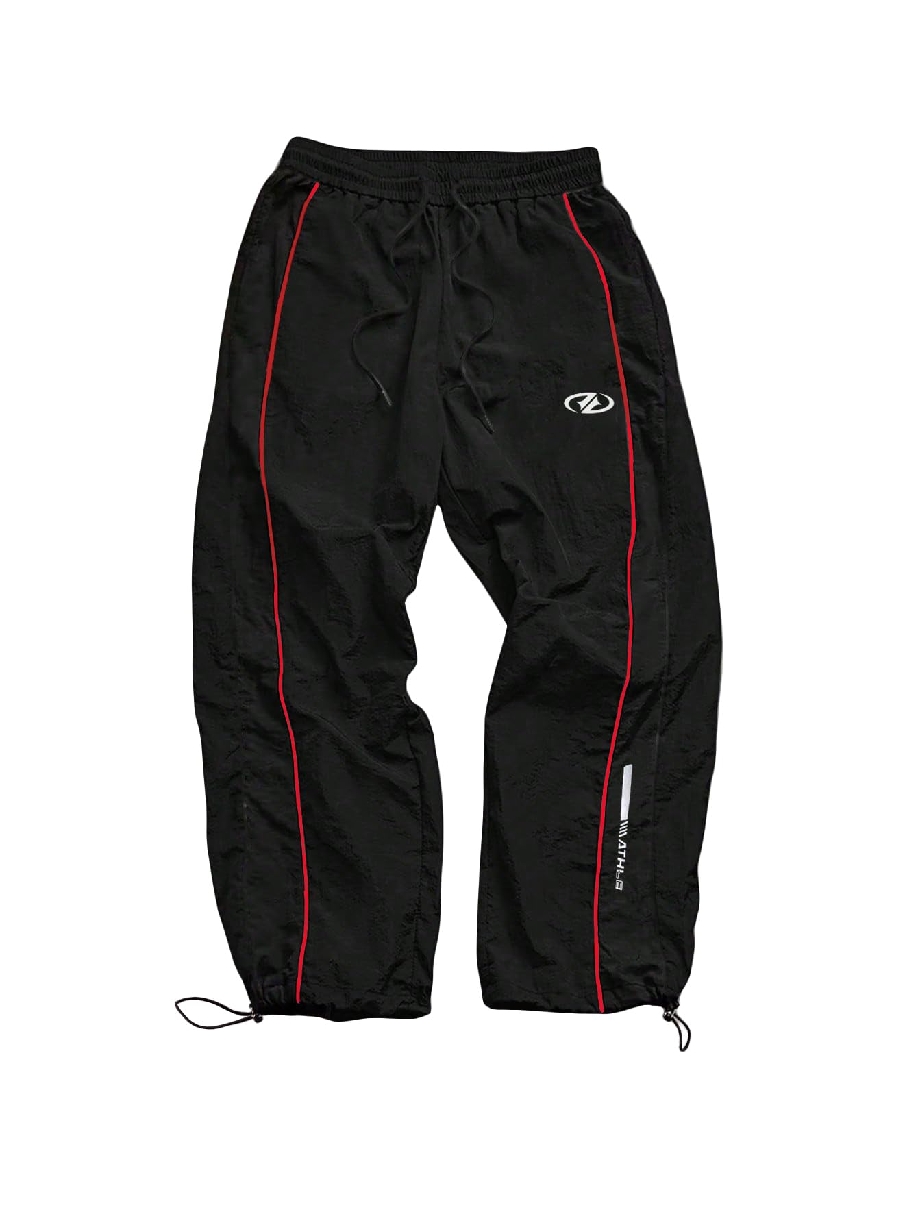 SHENHE Men's Y2k Wide Leg Baggy Parachute Pants Hip Hop Track Trousers
