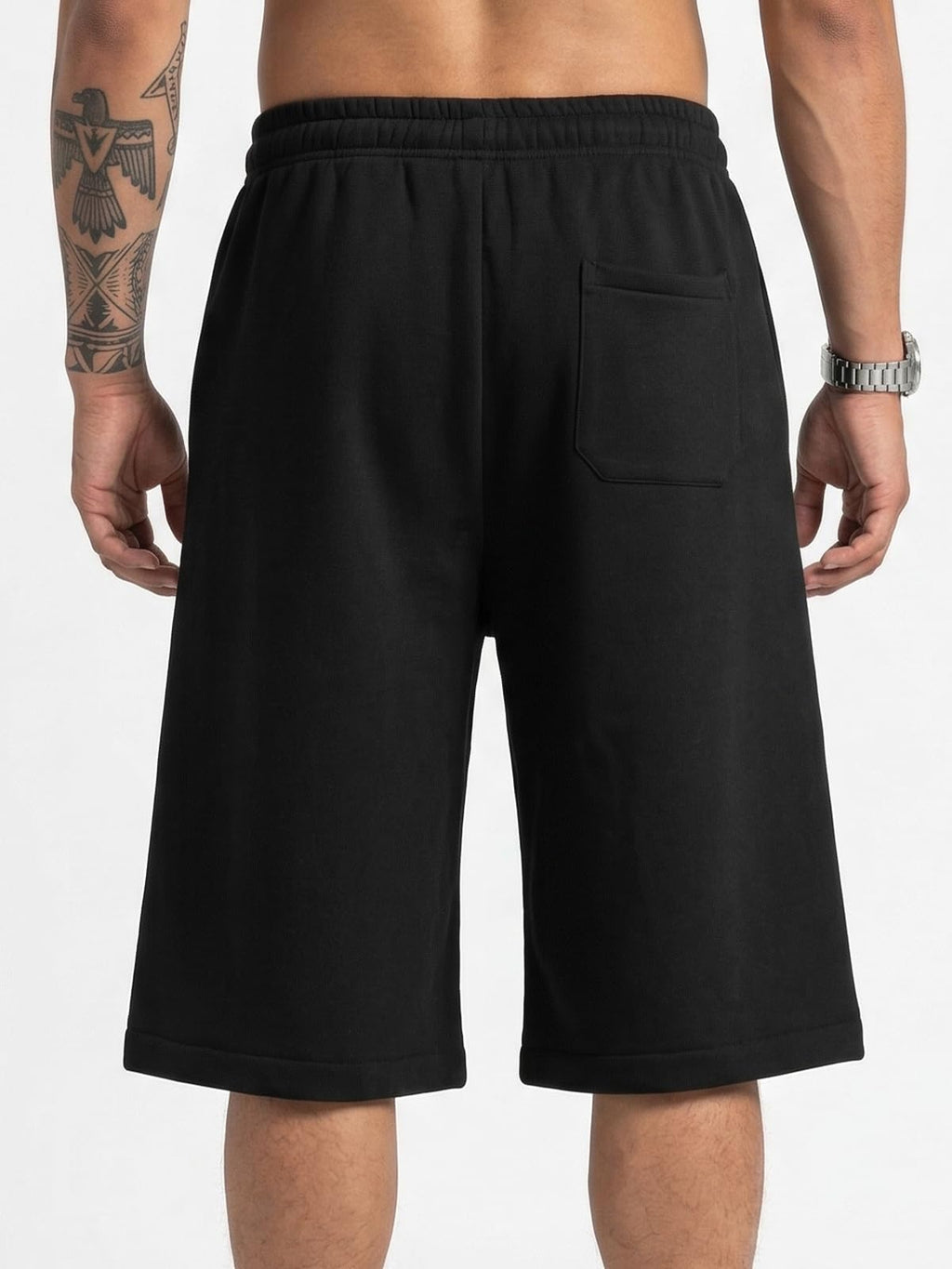 ZUY Men's Baggy Sweat Shorts Cotton Long Below Knee Fleece Capri Shorts 11" Athletic Casual 3/4 Pants with Pockets
